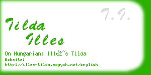 tilda illes business card